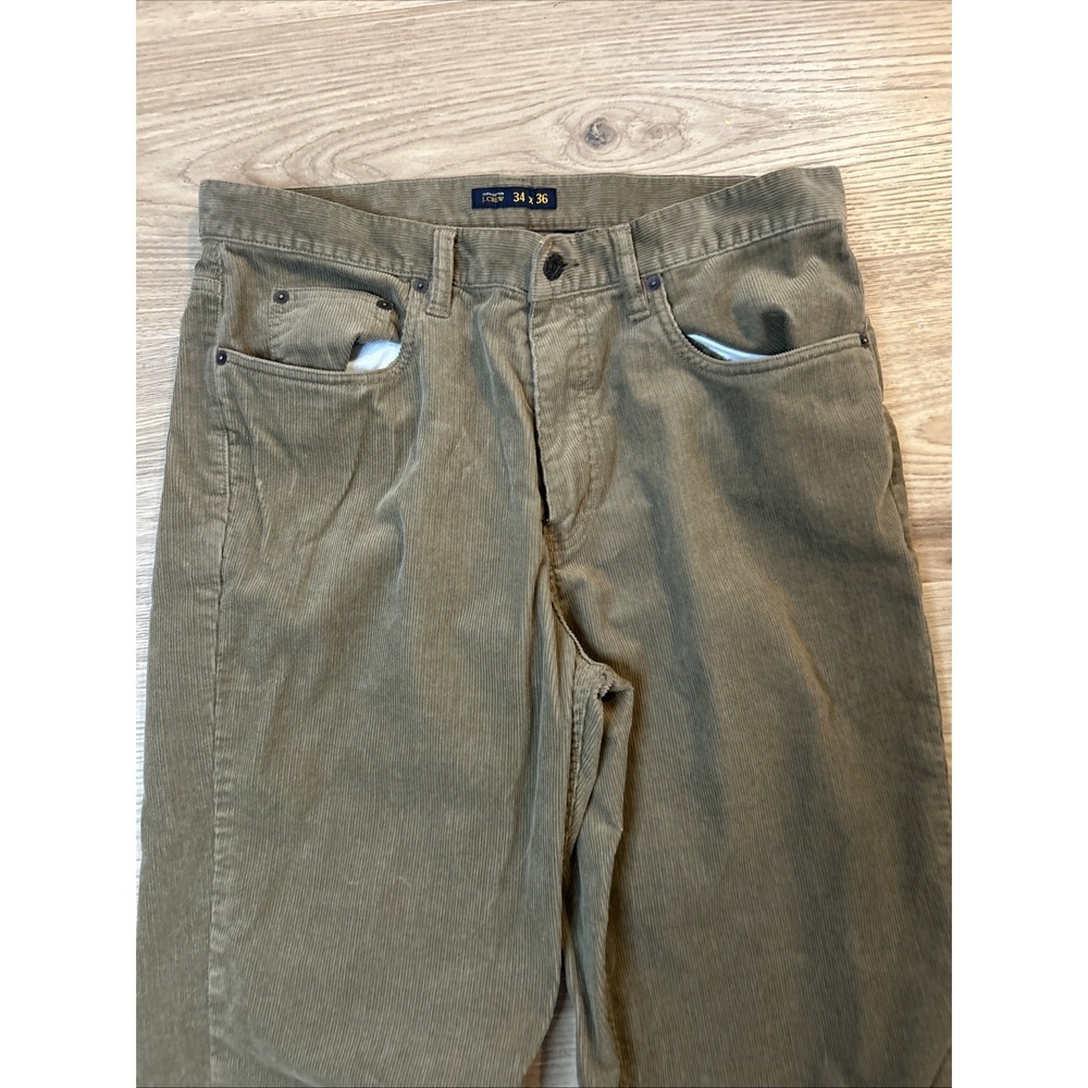 J.Crew Corduroy Pants Mens 34x36 Brown Cotton 5 Pocket Straight Leg Casual